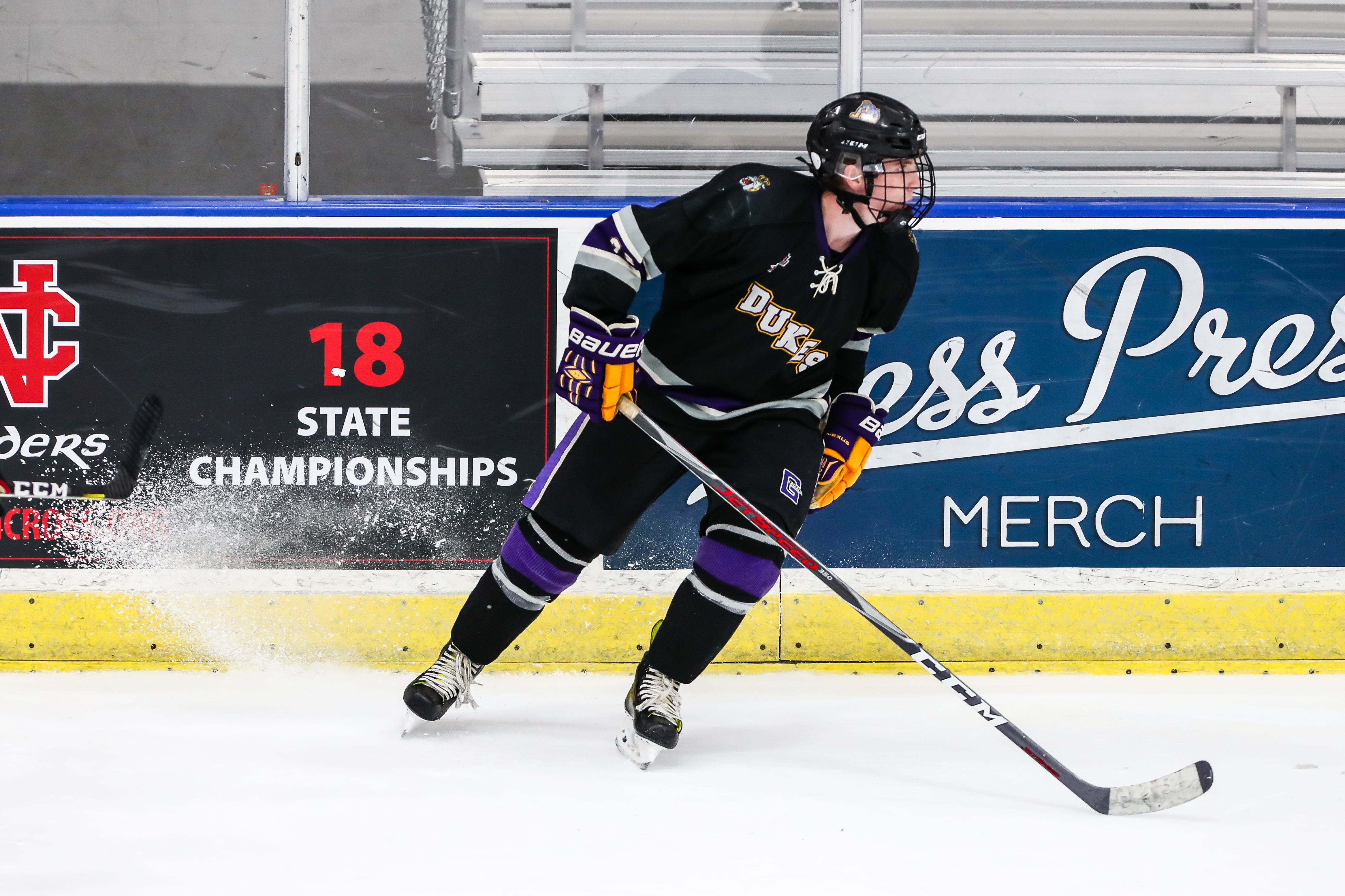 Brendan Boyle playing hockey for James Madison University